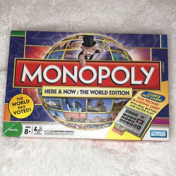 Hasbro Other - Monopoly Here & Now The World Edition Credit Cards Not Cash Game Board Hasbro